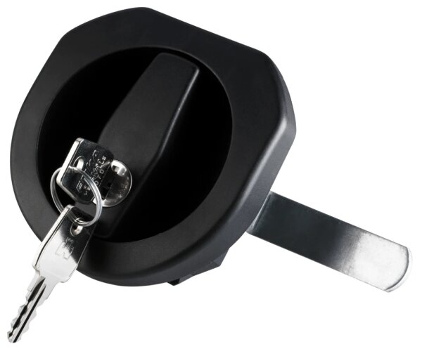 Peetz Griffmuldenschloss schwarz incl. 2 Schlüsseln