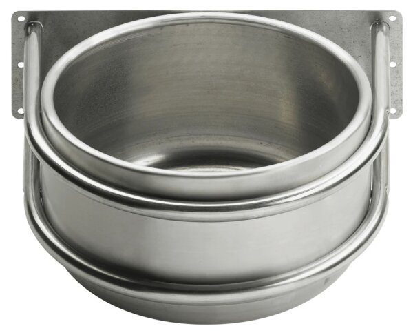 Peetz Rundtrog aus Aluminium Ø 34 cm, mit Wandhalterung und Abflussstopfen