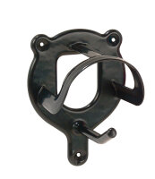 Trensenhalter Metall PVC beschichtet, schwarz