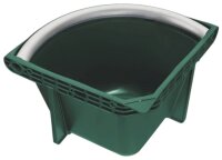 Peetz Eck-Futtertrog Kunststoff 16 Liter Fb. Dunkelgrün aus Polypropylen