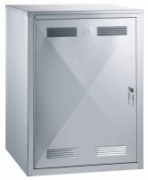 Peetz Sattelschrank 80 x 60 x 60 cm verzinktes Stahlblech 1 Rundrohrstütze, 2 verzinkte Trensenhaken, 1 Zylinderschloss