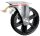 Peetz Pannensichere Räder mit Speichen, 4 er Set, schwarze Speichen Kunststoff-Felgen, Ø 250 mm, Bauhöhe 295 mm, dav. 2 Lenkrollen mit Bremse