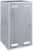 Peetz Sattelschrank ab 106 x 60 x 60 cm, verzinktes Stahlblech, 1 Hutablage, 1 Ablage, 1 Rundrohrstütze schwarz, 4 verzinkte Trensenhaken, 1 Flaschenhalter, 1 Zylinderschloss