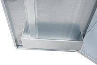 Peetz Sattelschrank ab 106 x 60 x 60 cm, verzinktes Stahlblech, 1 Hutablage, 1 Ablage, 1 Sattelträger schwarz, 4 Kunststoff-Trensenhalter