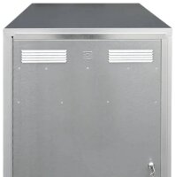 Peetz Sattelschrank ab 106 x 60 x 60 cm, verzinktes Stahlblech, 1 Hutablage, 2 Ablagen, 4 verzinkte Trensenhaken, 1 Flaschenhalter, 1 Zylinderschloss