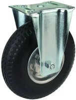 Peetz PU-Bereifung 4-er Set - Unkaputtbar-Pannensicher Ø 250 mm, Bauhöhe 300 mm, davon 2 x Lenkrolle mit Bremse