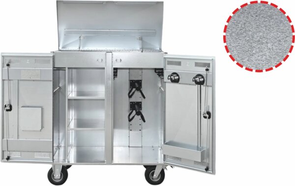 Peetz Turnierschrank Turnierwagen mit Deckel verzinktes Stahlblech - BASIC