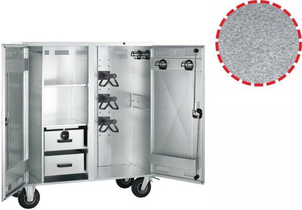 Peetz Turnierwagen Turnierschrank aus verzinktem Stahlblech -  TOP MODELL