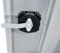 Peetz Sattelschrank 150 x 70 x 70 cm, verzinktes Stahlblech, 1 Hutablage, 2 Sattelträger schwarz, 4 Kunststoff-Trensenhalter schwarz