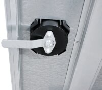 Peetz Sattelschrank 125 x 60 x 60 cm, verzinktes Stahlblech, 1 Hutablage, 1 Ablage, 1 Sattelträger schwarz, 4 Kunststoff-Trensenhalter