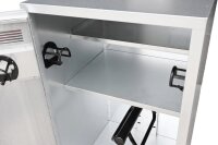 Peetz Sattelschrank 150 x 60 x 60 cm, verzinktes Stahlblech, 1 Hutablage, 1 Ablage, 1 Sattelträger schwarz, 4 Kunststoff-Trensenhalter