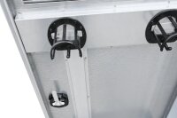 Peetz Sattelschrank 150 x 60 x 60 cm, verzinktes Stahlblech, 1 Hutablage, 1 Ablage, 1 Sattelträger schwarz, 4 Kunststoff-Trensenhalter