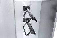 Peetz Sattelschrank 180 x 70 x 70 cm, verzinktes Stahlblech, 2 Ablagen, 2 Sattelträger schwarz, 4 Kunststoff-Trensenhalter schwarz