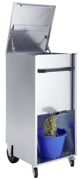 Peetz Futtersilo, auf Lufträder, ohne Tür, in 2 Materialien erhältlich