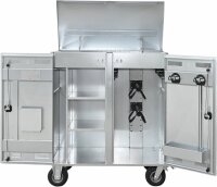 Peetz Turnierschrank Turnierwagen mit Deckel - COMFORT - verzinkt oder Edelstahl - wahlweise mit umfangreicher Ausstattung