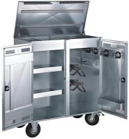 Peetz Turnierschrank Turnierwagen mit Deckel - COMFORT - verzinkt oder Edelstahl - wahlweise mit umfangreicher Ausstattung