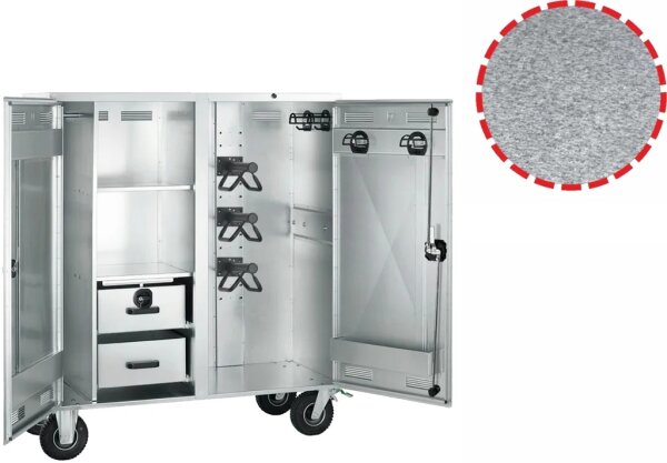 Peetz Turnierwagen Turnierschrank PREMIUM verzinktes Stahlblech oder Edelstahl