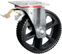 Peetz Pannensichere Räder mit Speichen, Ersatzrad, schwarze Speichen Kunststoff-Felgen, Ø 250 mm, Bauhöhe 295 mm, passend zu Artikel 276